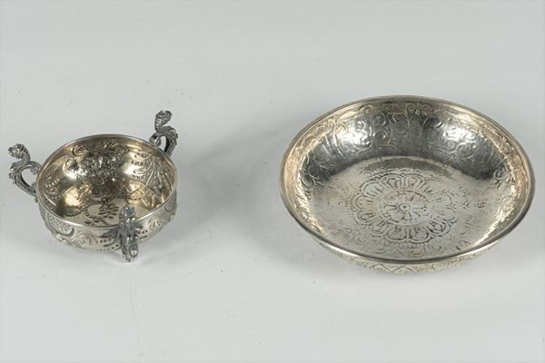 Two George III and Queen Victoria bowls in silver