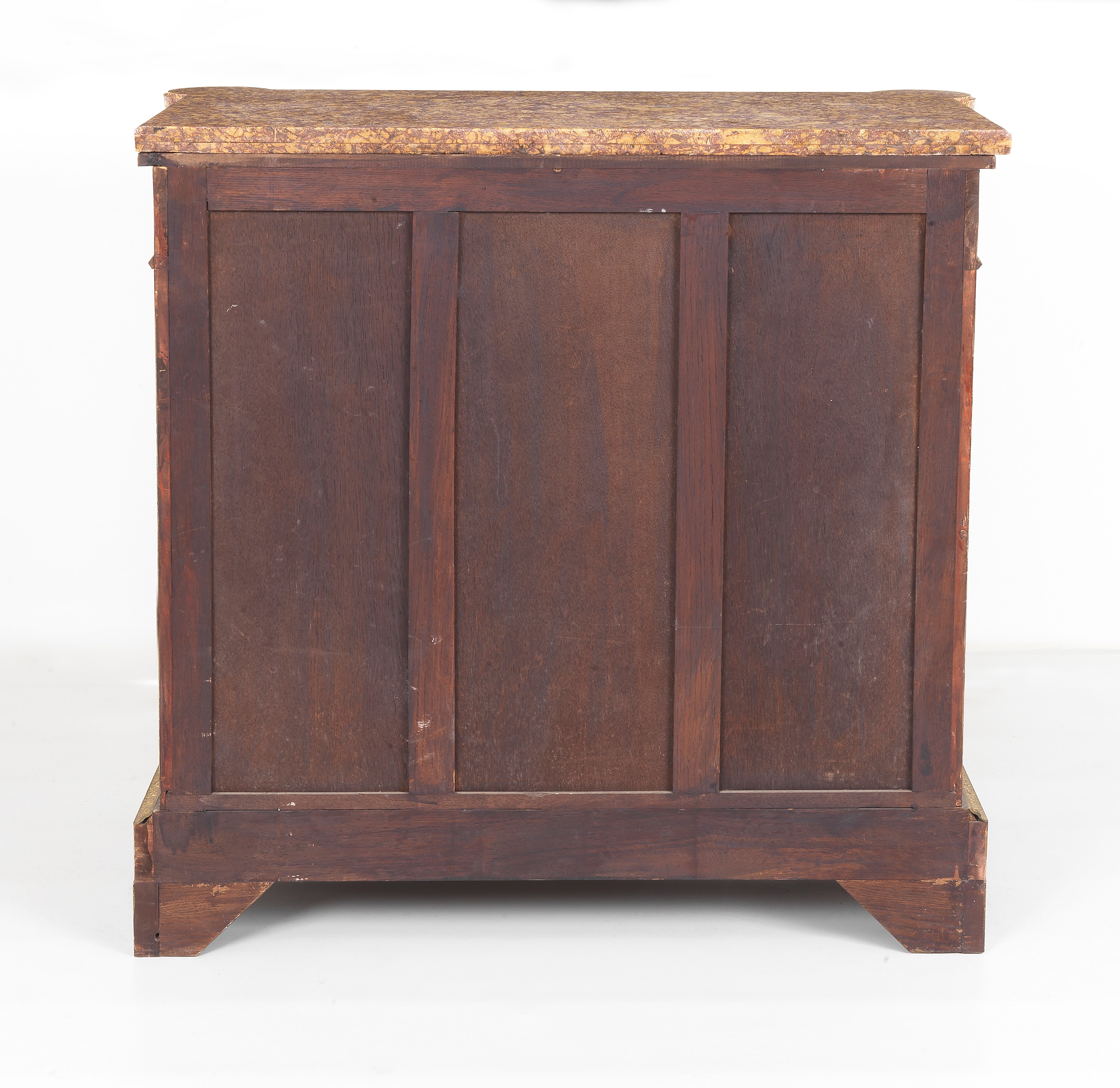 Antica credenza francese Napoleone III in ebano viola, bois de rose e mogano, con filettature int...