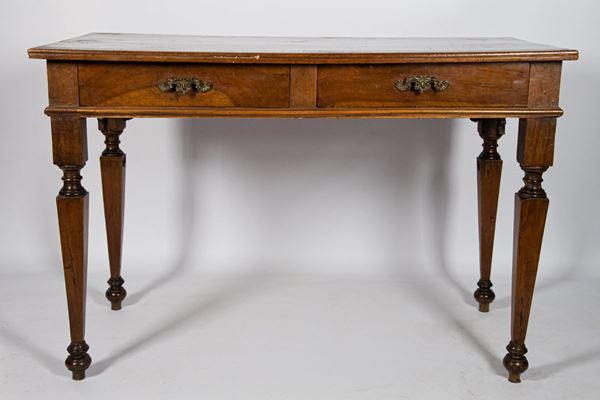 Center desk in walnut