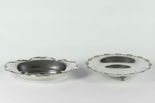 Two silver centerpieces