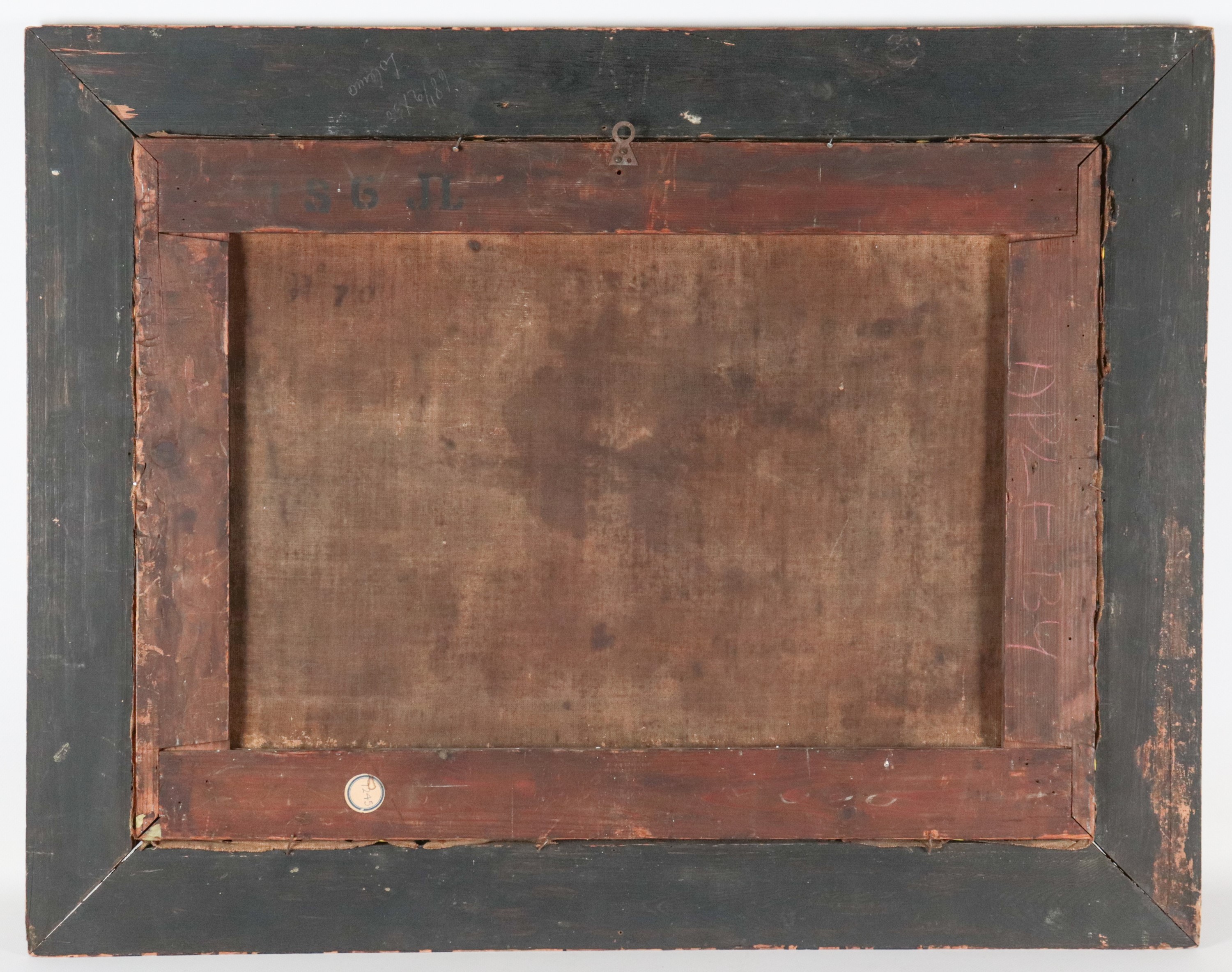 Allievo di. "Ruderi con architetture e soldati", pregevole dipinto ad olio su tela in cornice in ...