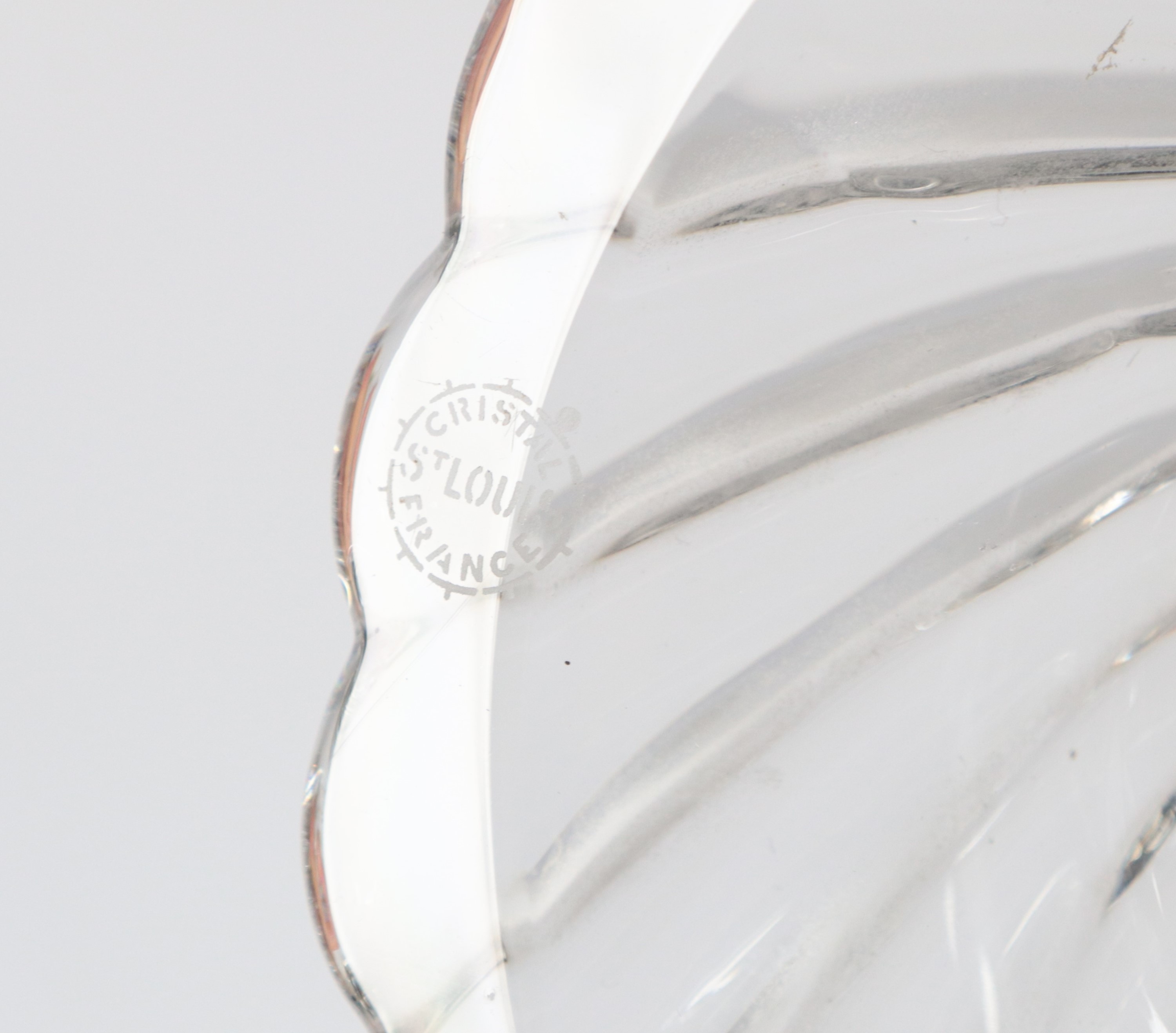 Portacandela in cristallo francese Saint Louis con campana soffiata