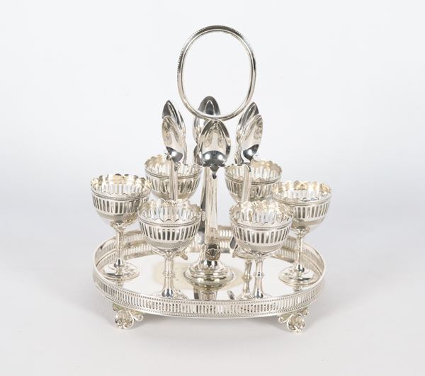 Antique Sheffield Egg Holder