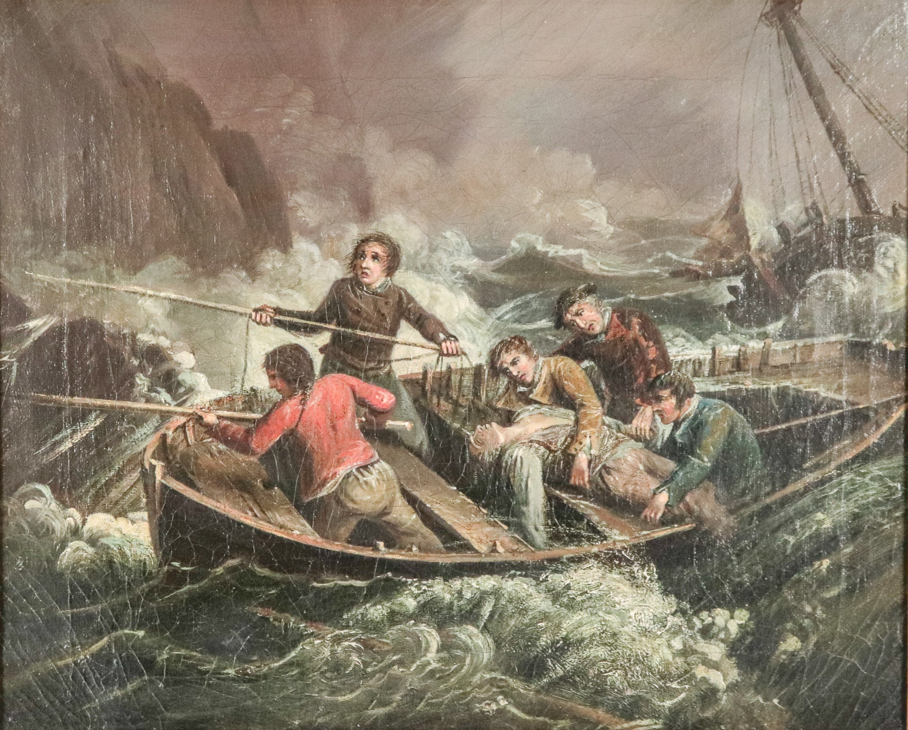 "Naufragio con mare in burrasca"