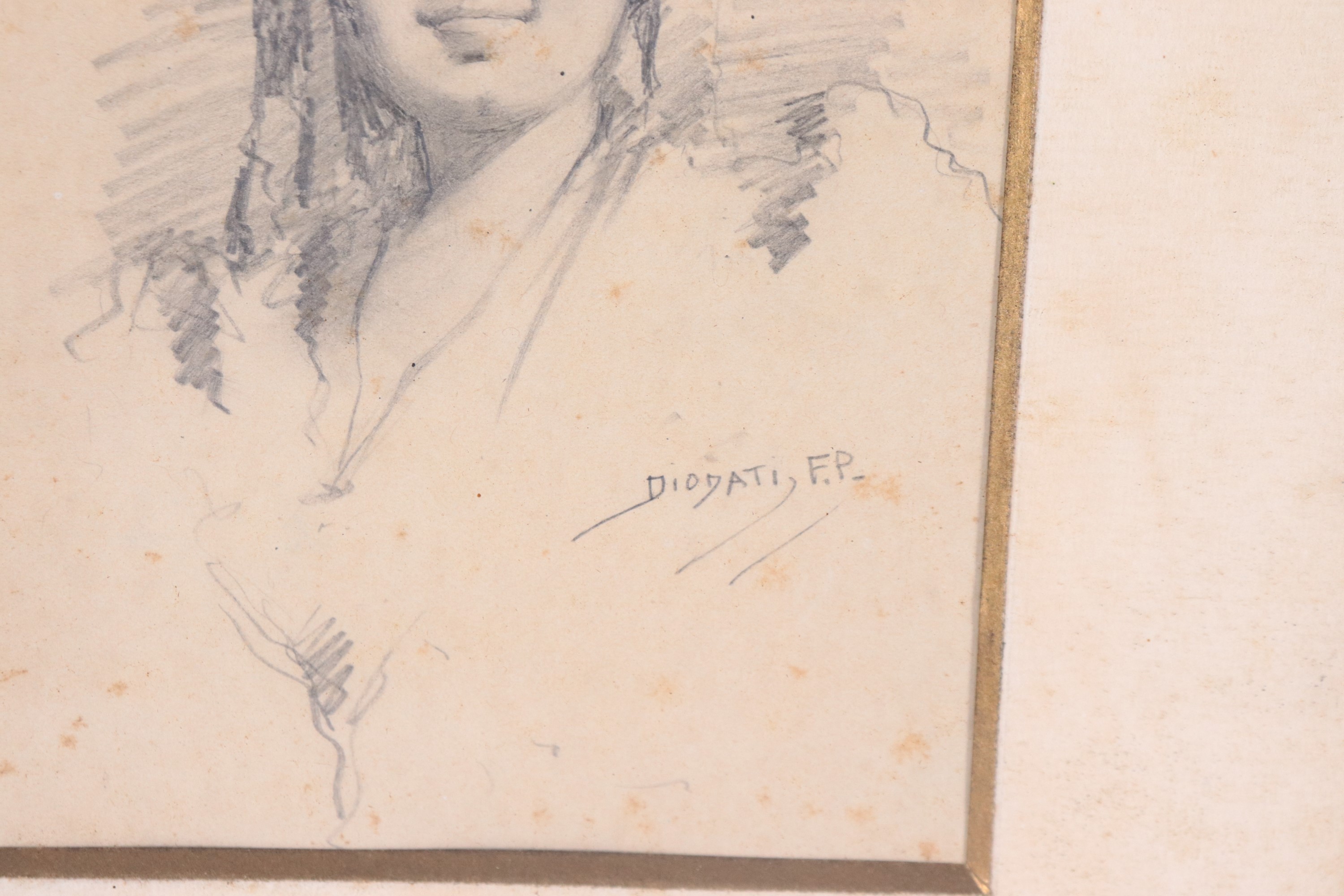 Firmato. "Ritratto di giovane popolana"