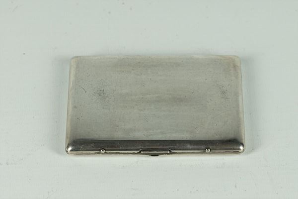 Rectangular silver cigarette case