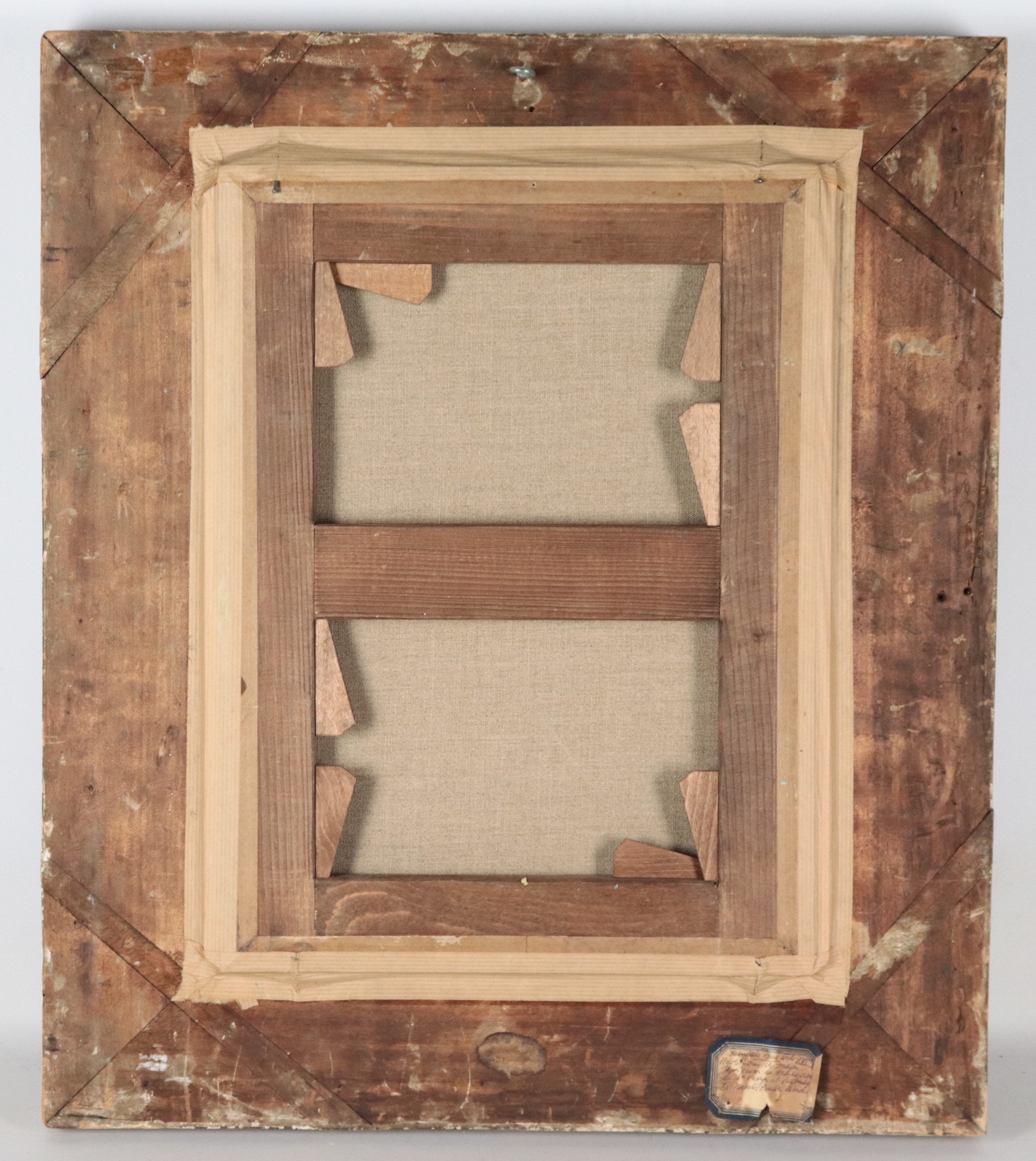 "Madonna in preghiera", piccolo dipinto ad olio su tela di ottimo tratto pittorico, cornice in le...