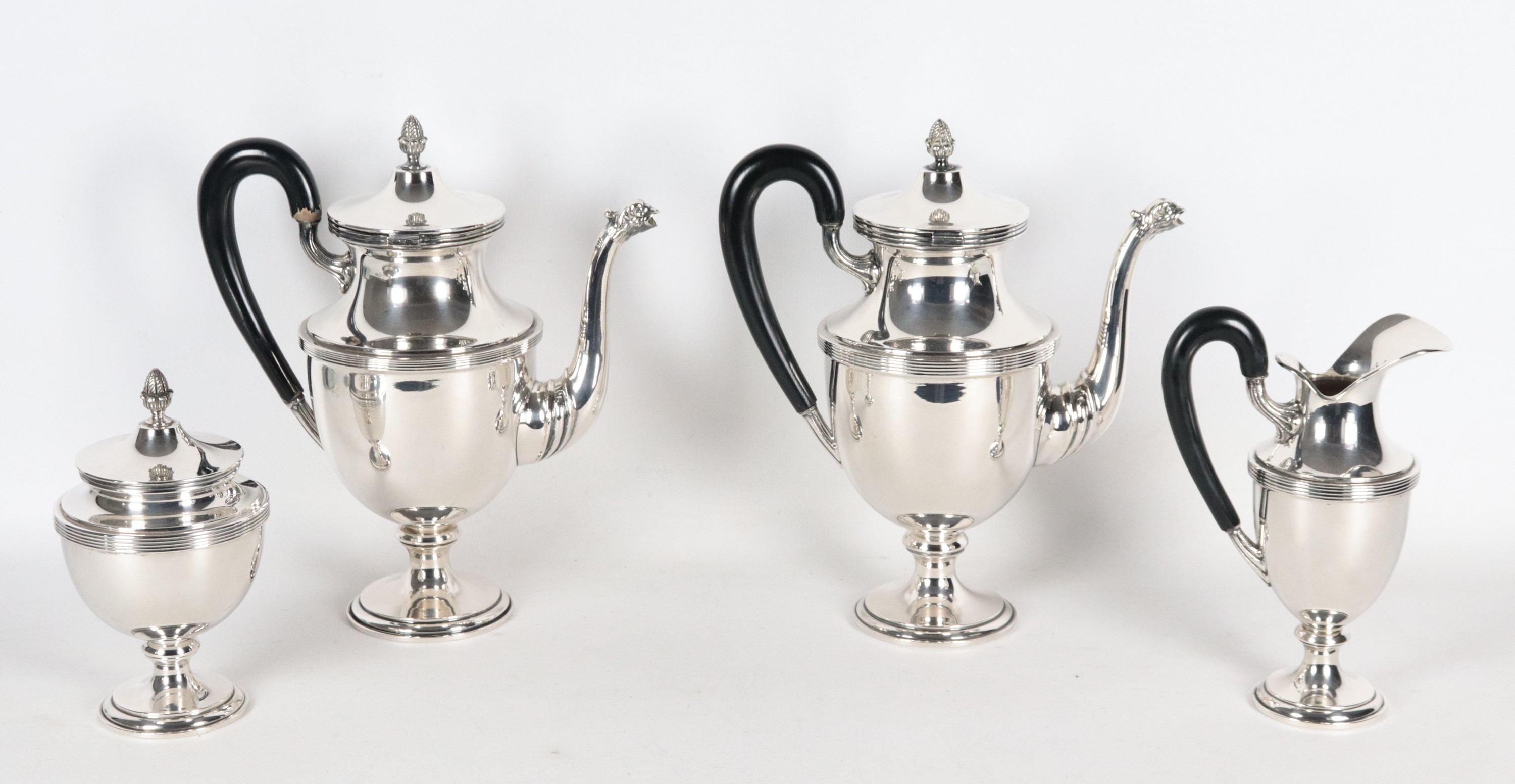 Servizio da caffè in argento, gr. 2090