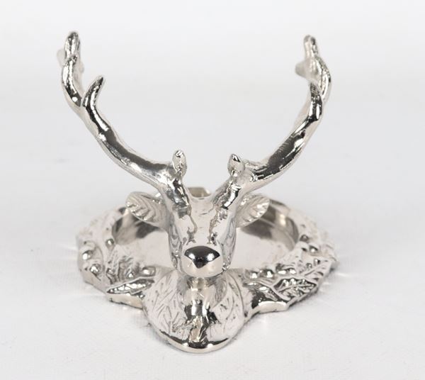 Sheffield hunting cup holder with deer head