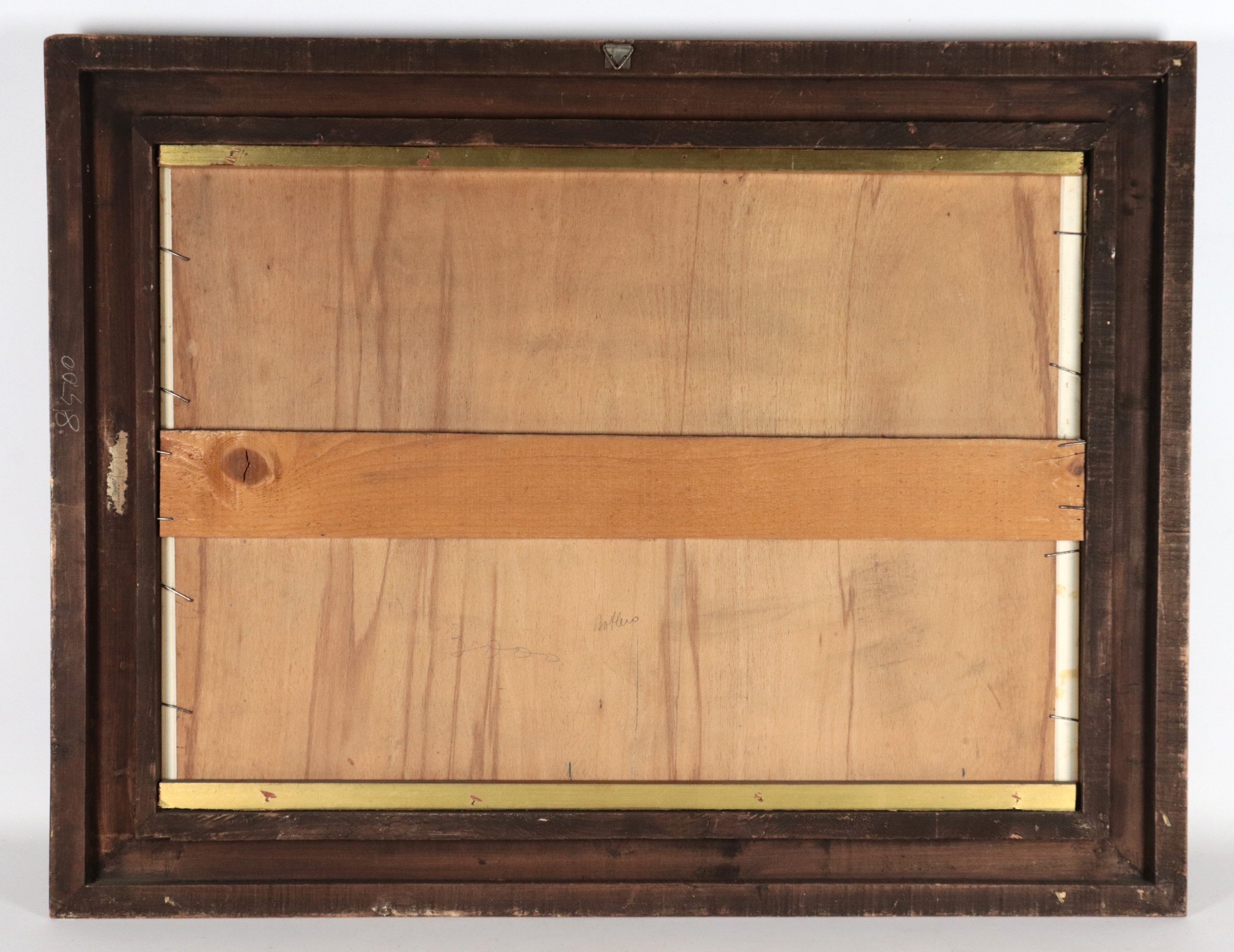 Firmato e datato Roma 1938. "Natura morta di frutta con caraffa e bicchiere"