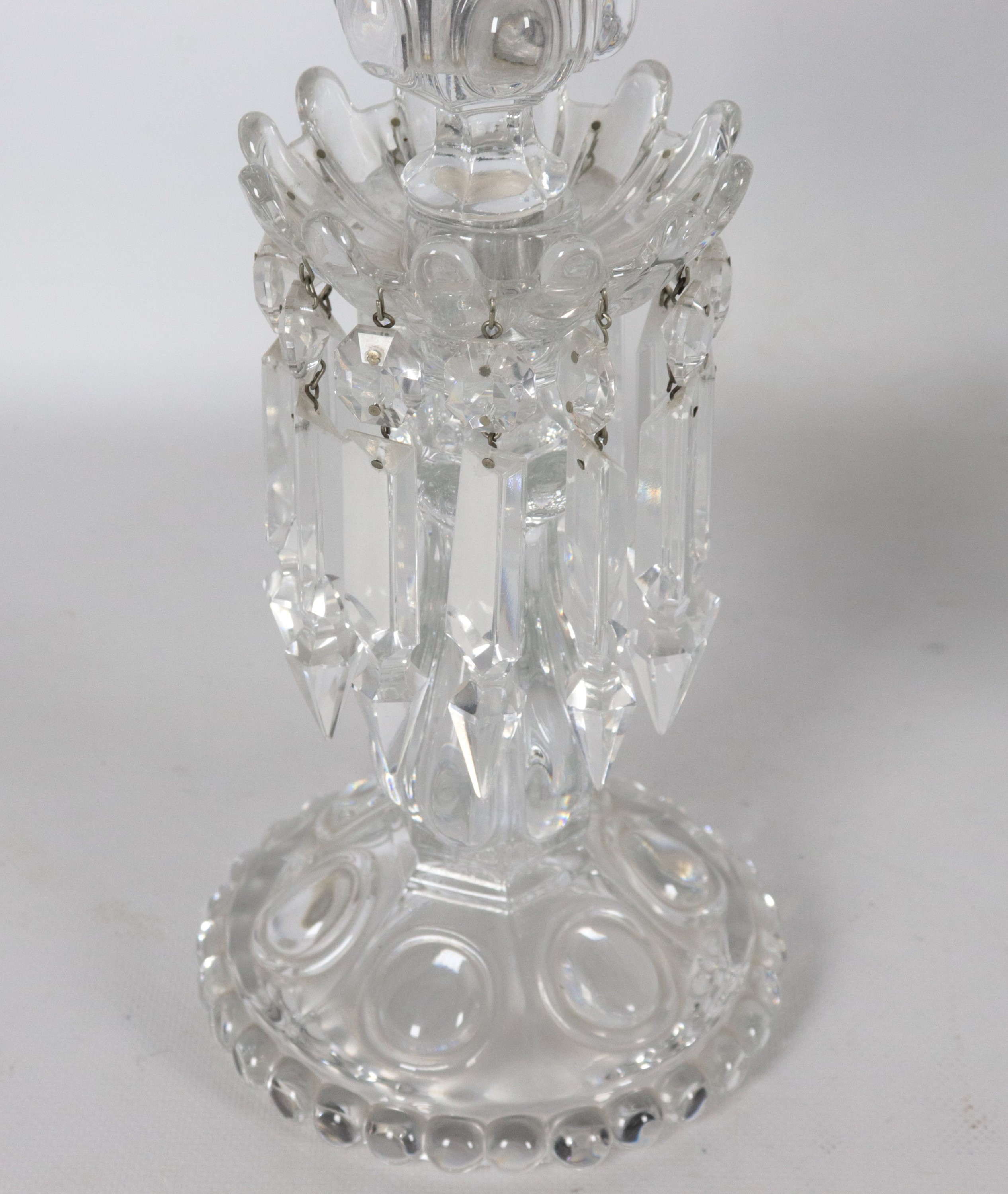 Coppia di portacandele in cristallo di Boemia