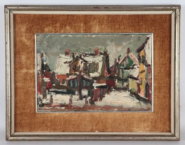 Emidio Antoci Attivo a Roma XXSecolo - Signed. &quot;Fishing Village&quot;