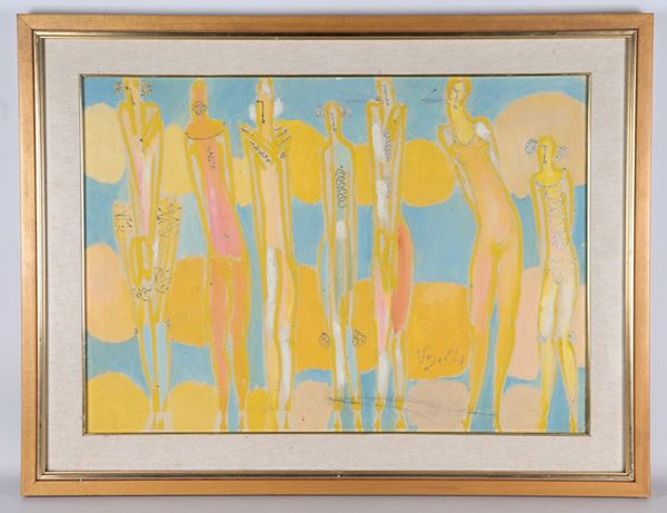 Antonio Vangelli - Signed. &quot;Circus Family&quot;