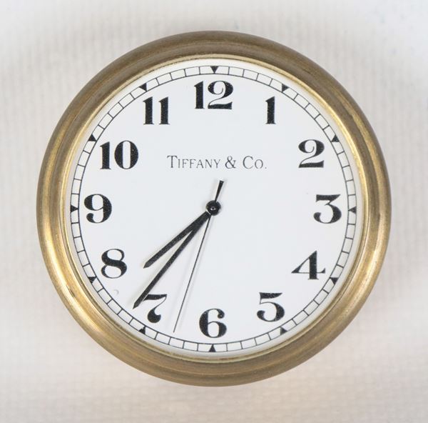 Orologio da tavolo in ottone Tiffany & Co