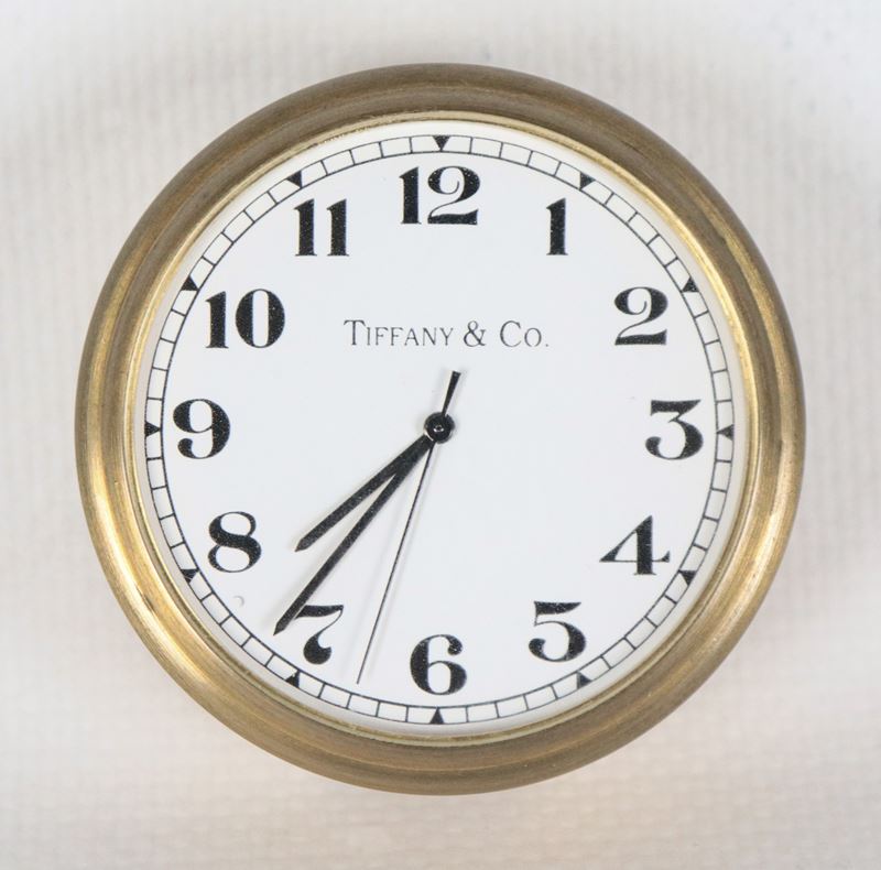 Orologio da tavolo in ottone Tiffany & Co