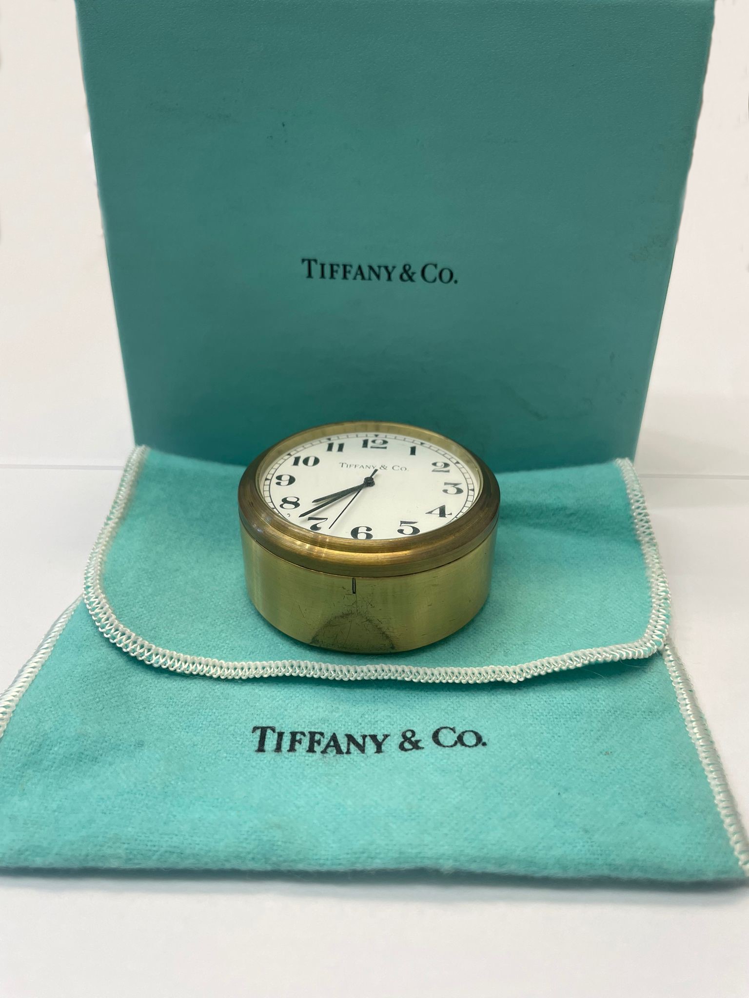 Orologio da tavolo in ottone Tiffany & Co