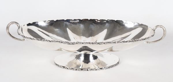 Grande fruttiera in argento sud-americano titolo 925, gr. 1195