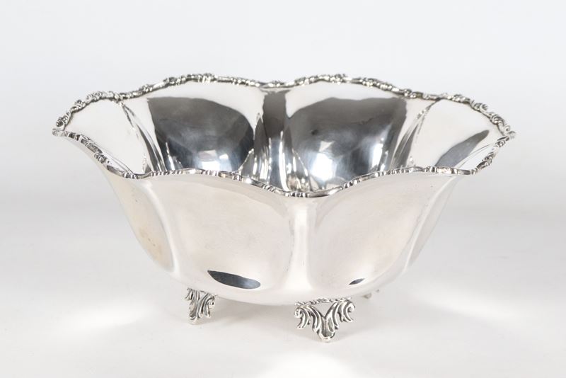 Fruttiera in argento, gr. 720