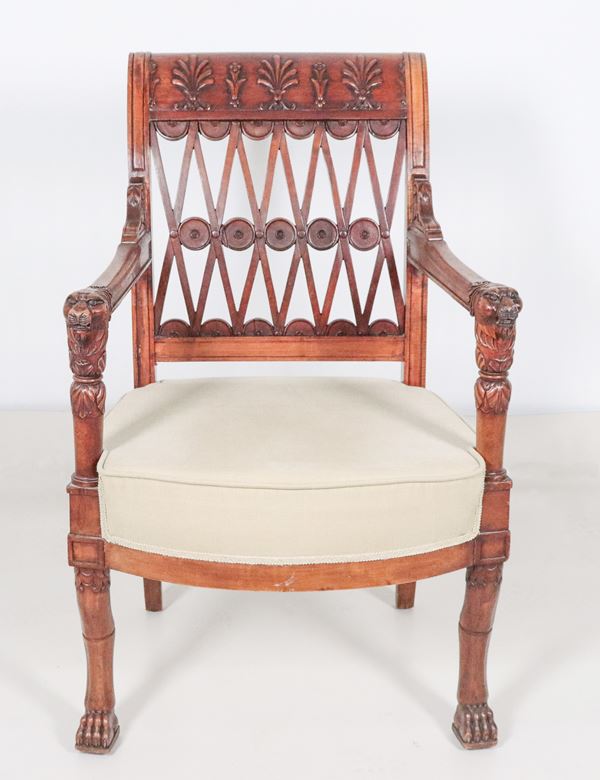 Ancient Roman Directoire armchair