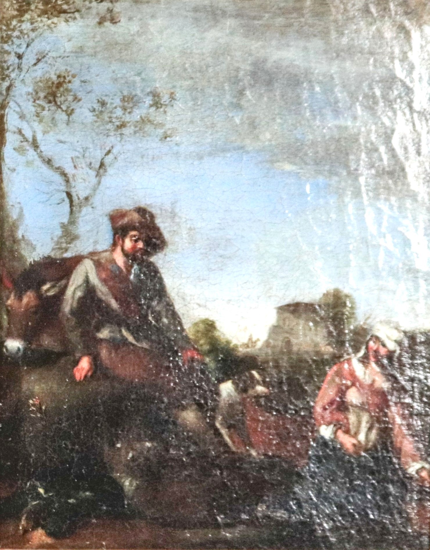 Cerchia di. "La sosta dei contadini e pastore con armenti"