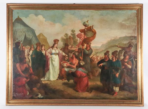Scuola Genovese Fine XVII-Inizio XVIII Secolo - "Salomè con la testa del Battista"