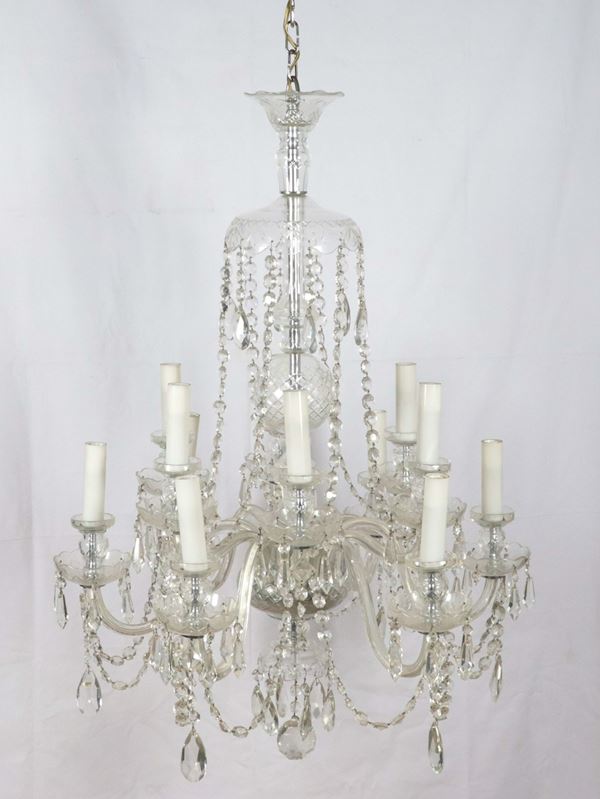 Bohemian Crystal Chandelier, 12 Lights