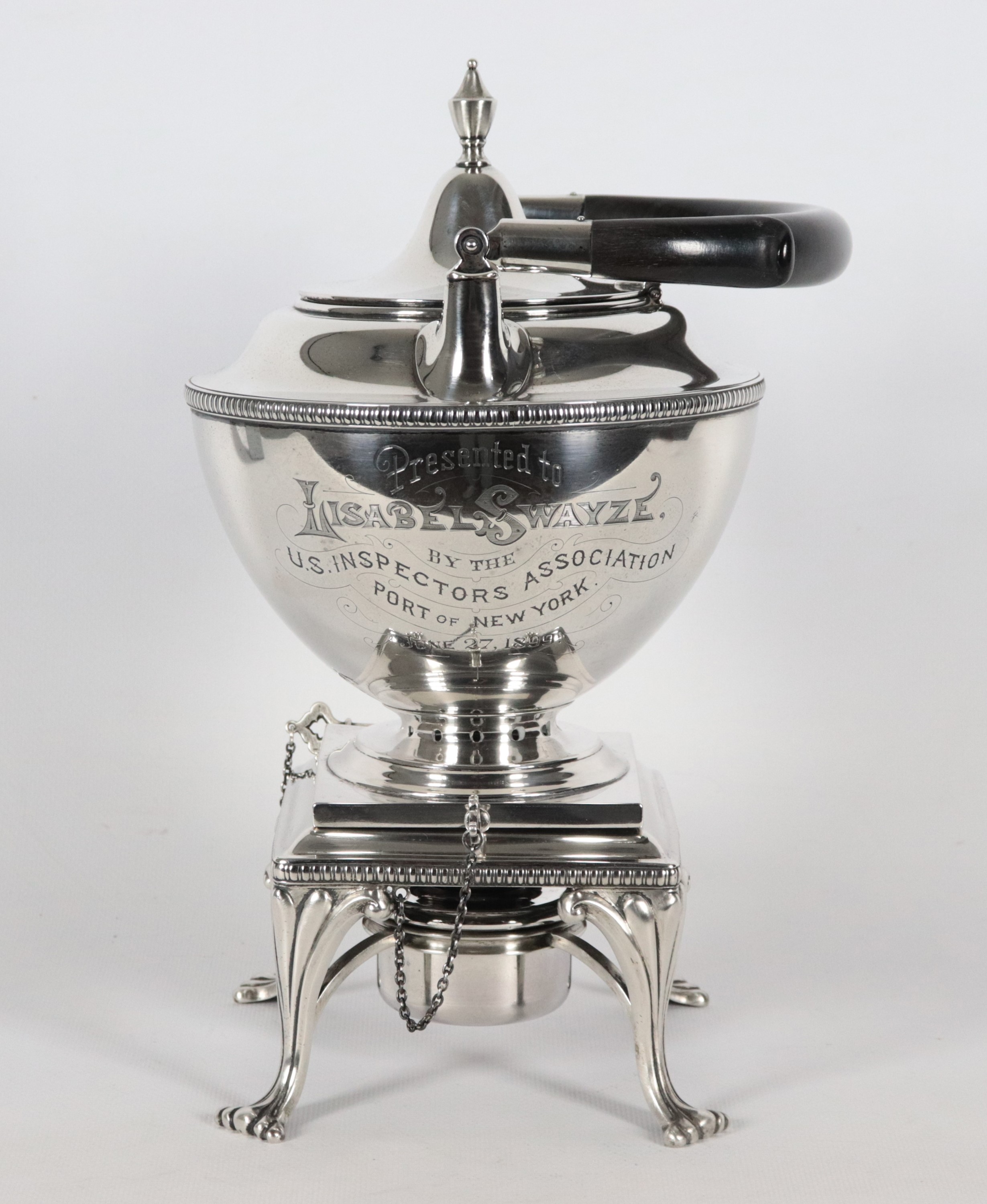 Samovar in argento Sterling 925 con spiritiera, gr. 1510