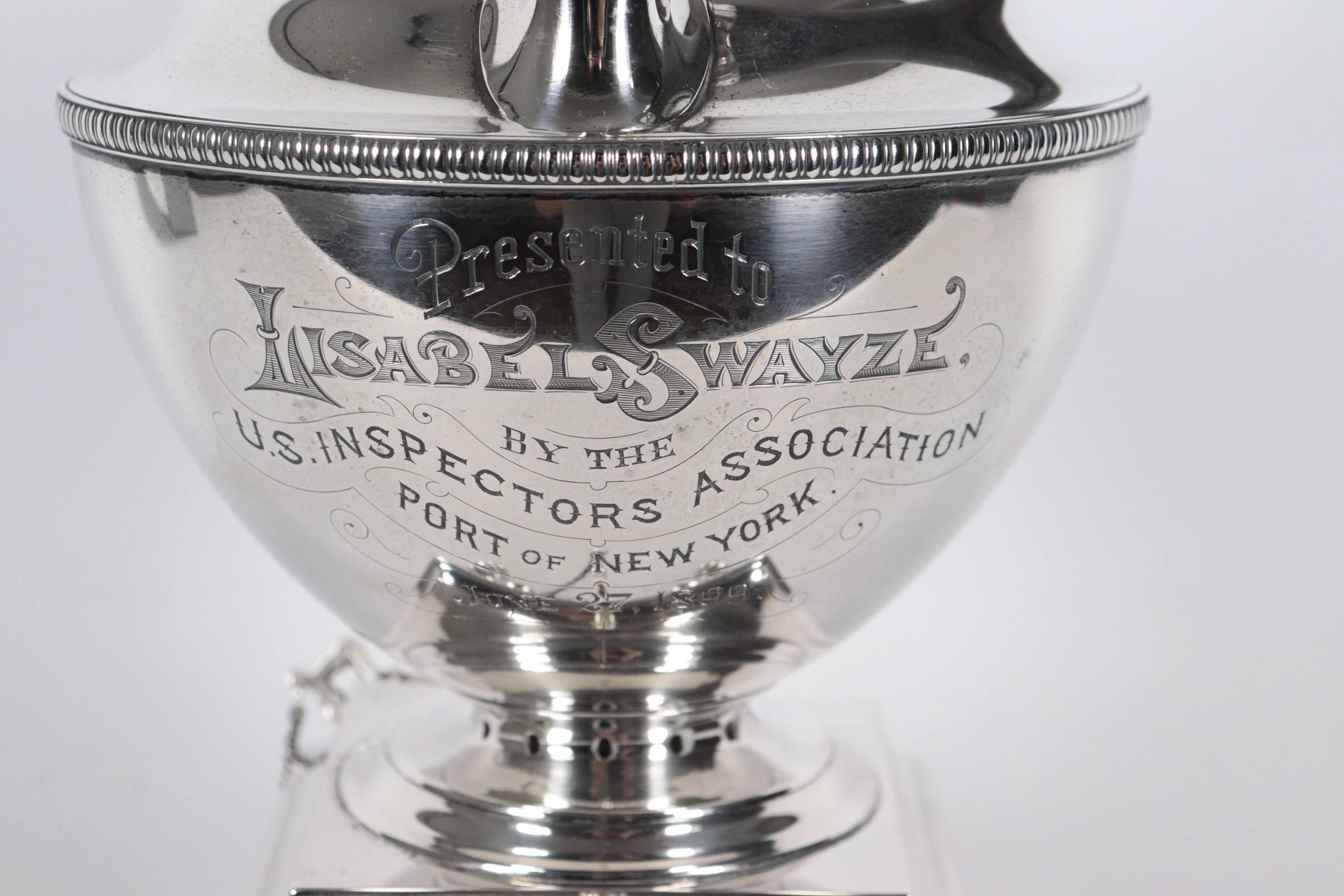 Samovar in argento Sterling 925 con spiritiera, gr. 1510