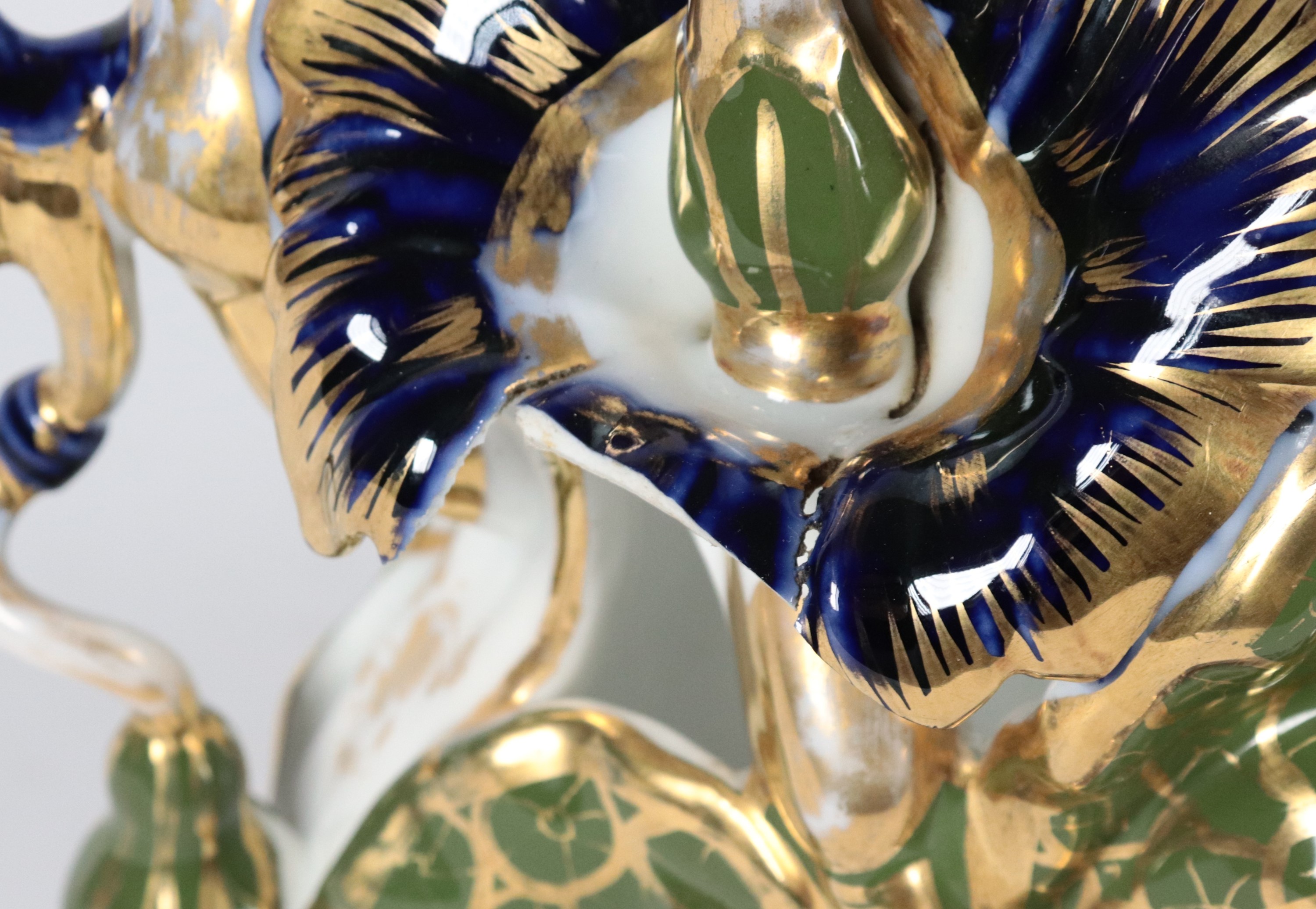 Vaso napoletano a cartoccio con due manici Epoca Luigi Filippo