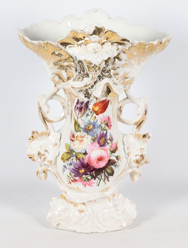 Vaso napoletano a cartoccio Epoca Luigi Filippo