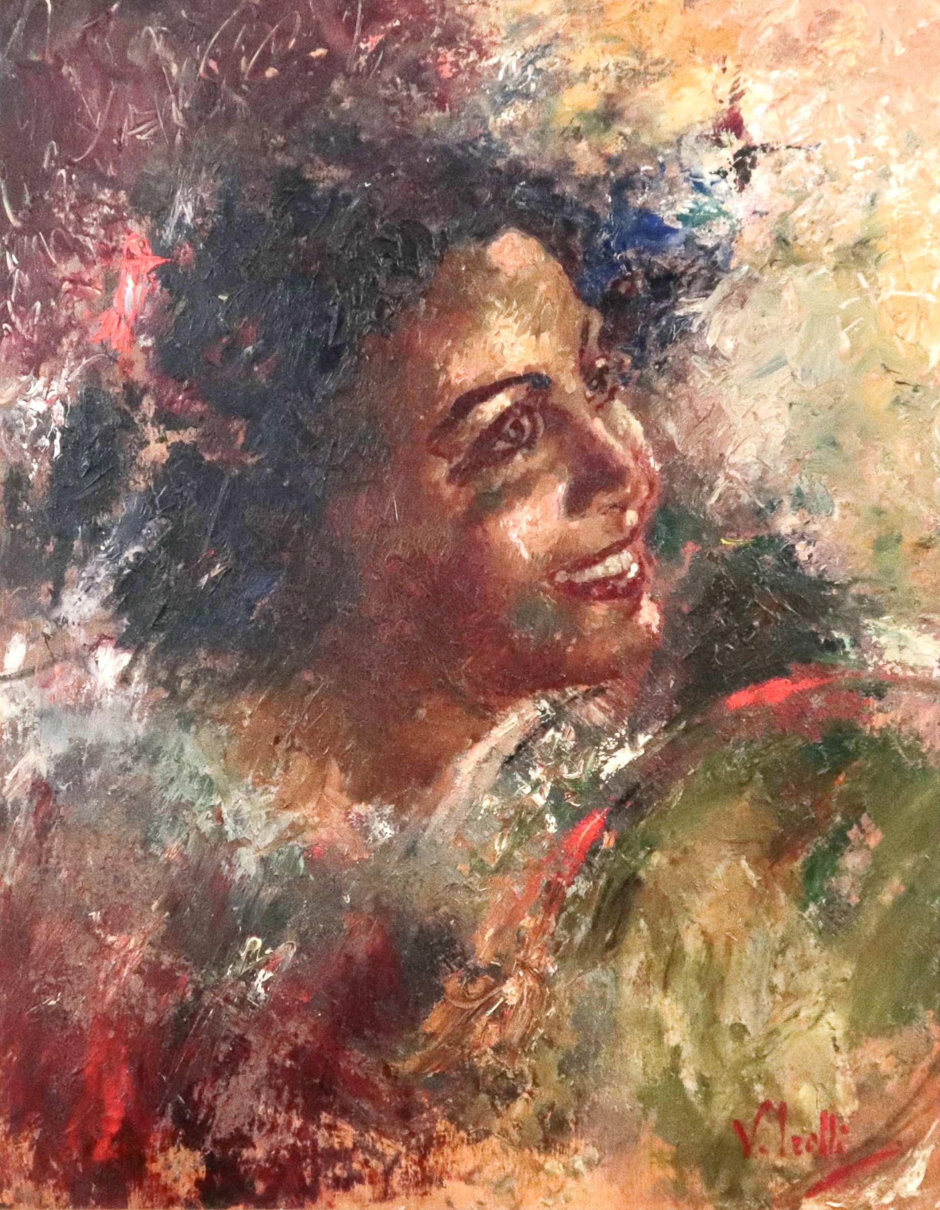 Firmato. "Volto di ragazza"