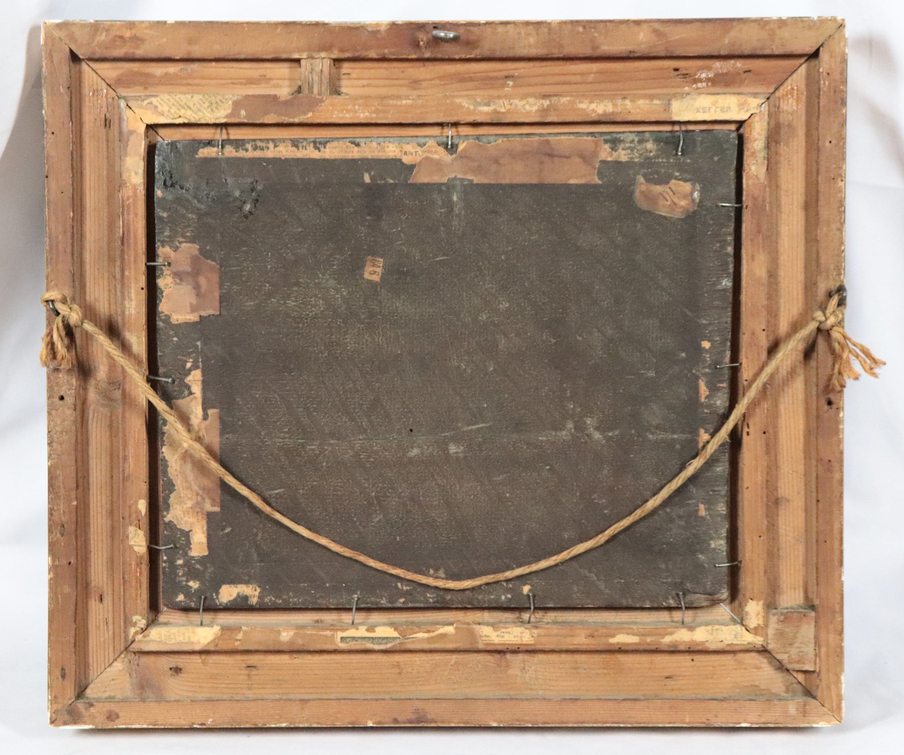 Bottega di, siglato H.S. in basso a sinistra. "Paesaggio con Satiro e Ninfe"