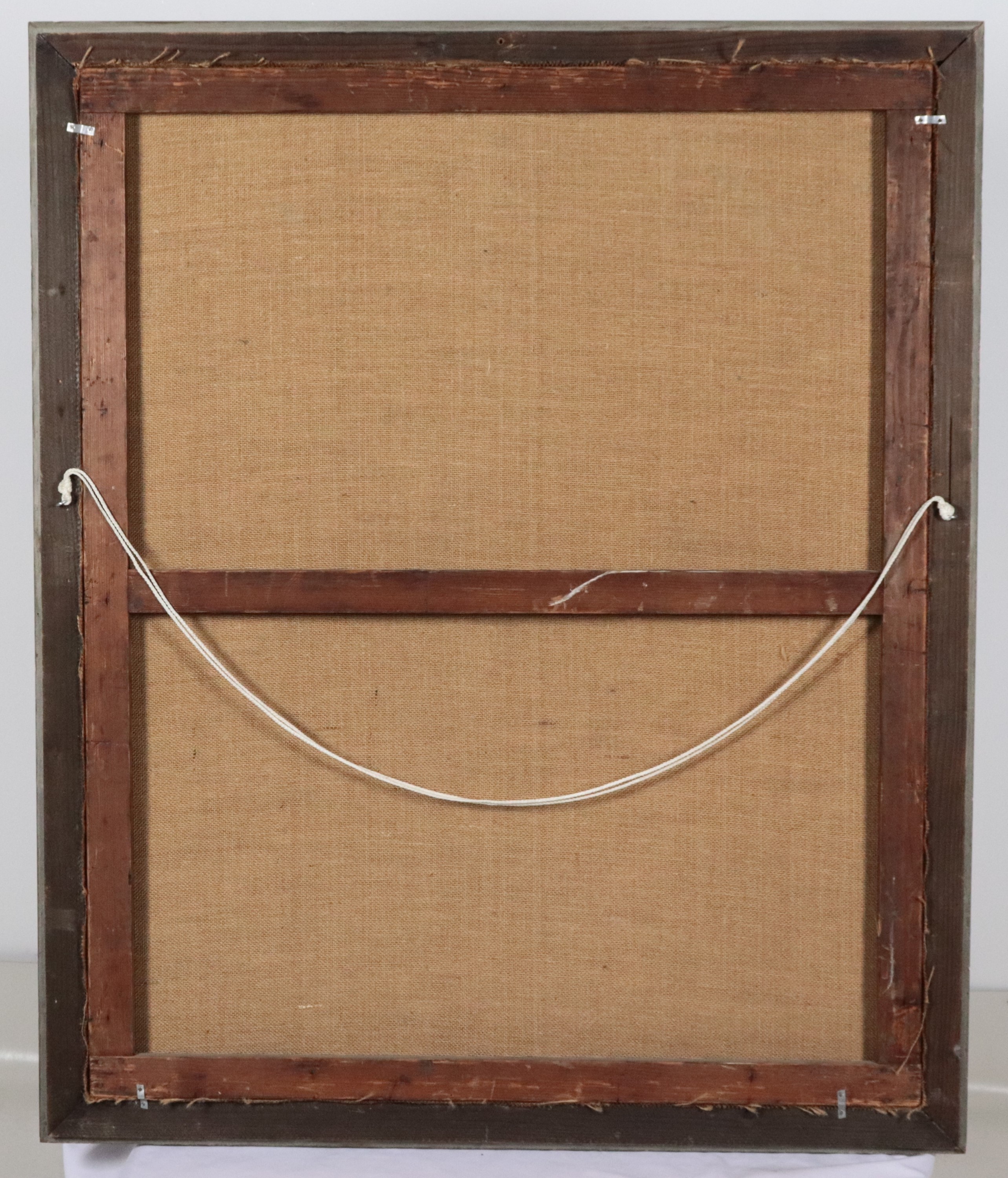 Firmato. "Ritratto della Nonna con il gatto"