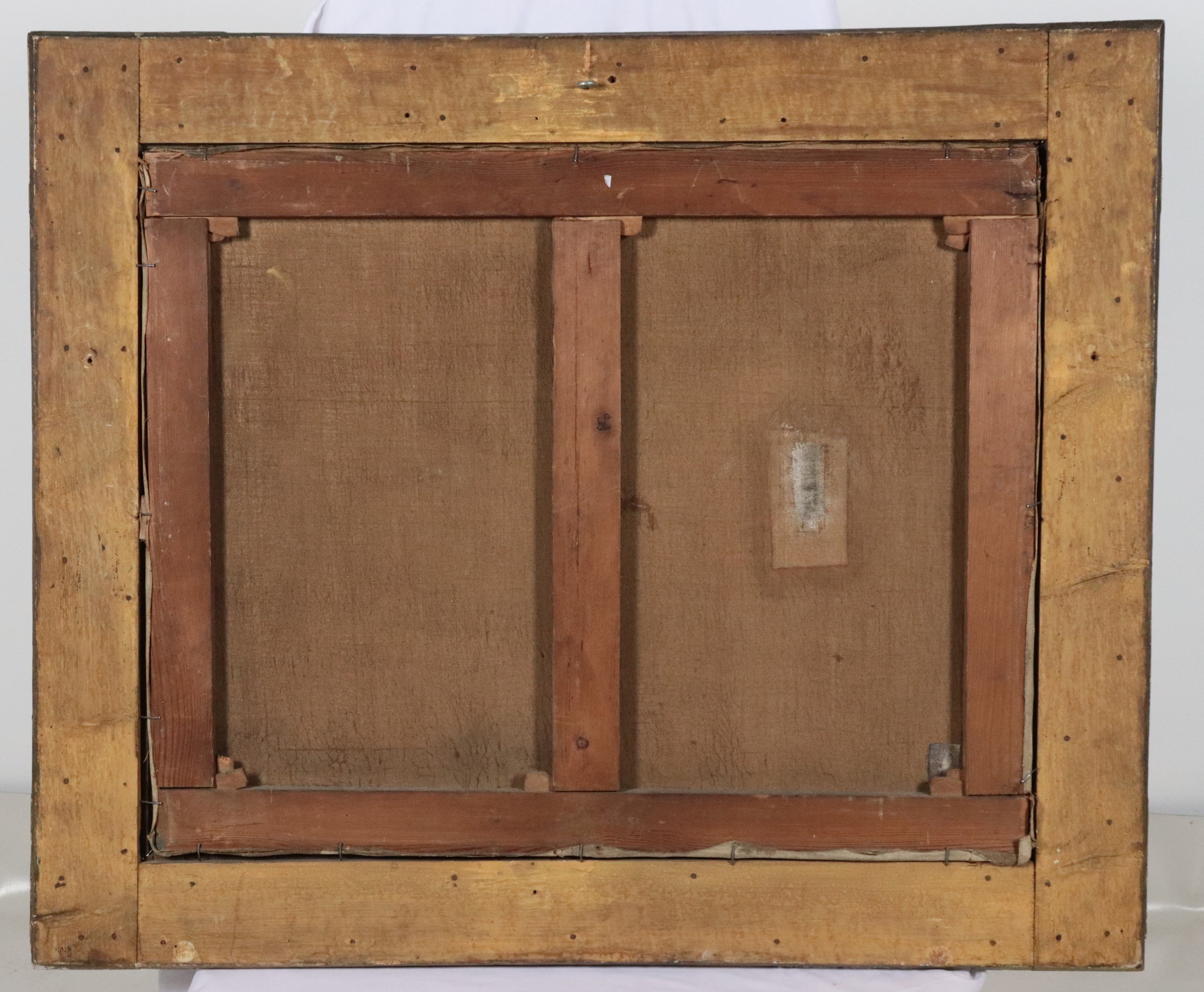 Firmato e datato 1882. "Veduta dalla Costiera Amalfitana con lavandaie sulla spiaggia"