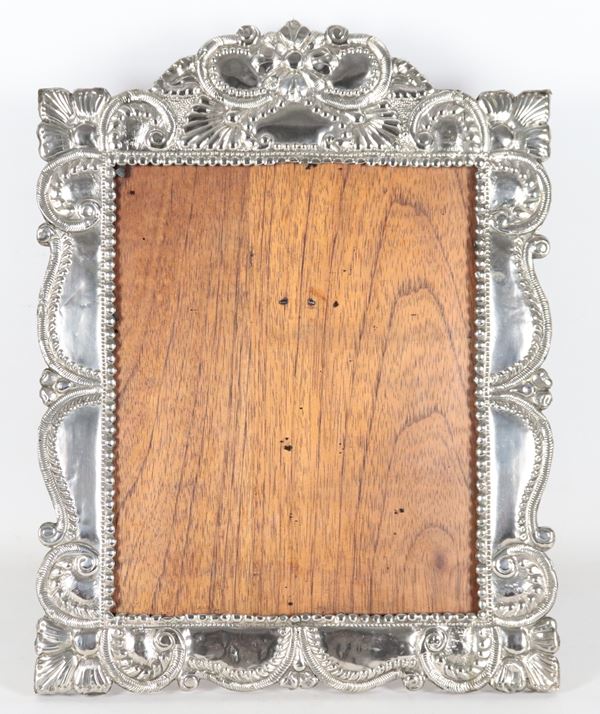 Oriental silver table frame 