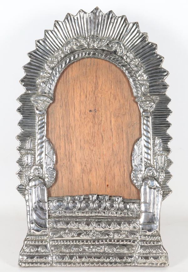 Oriental silver table frame 
