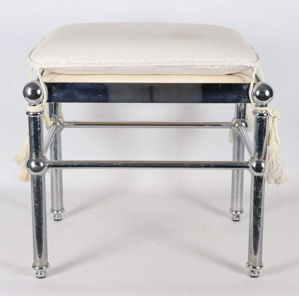 Chromed steel stool