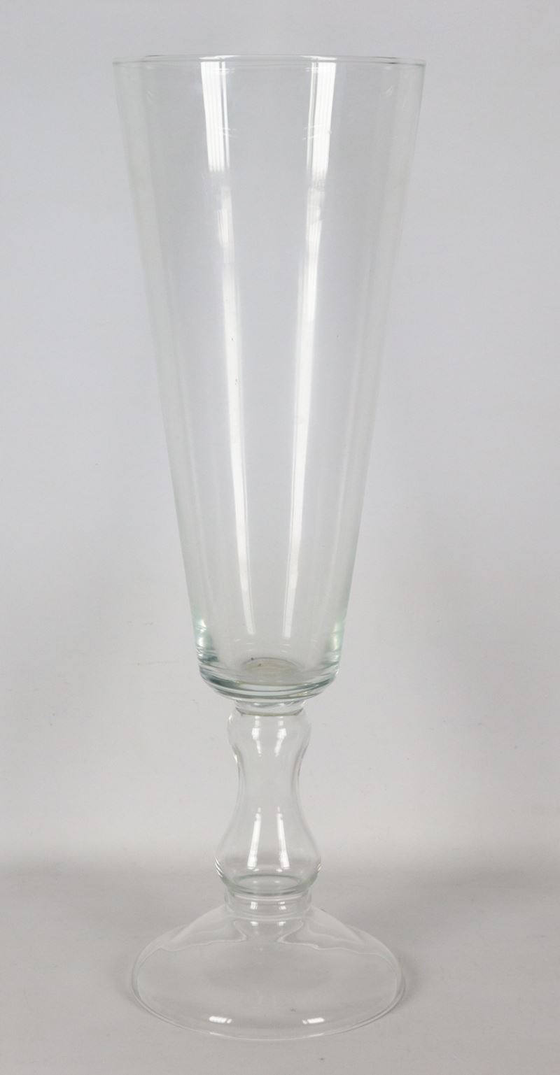 Grande vaso a calice in cristallo