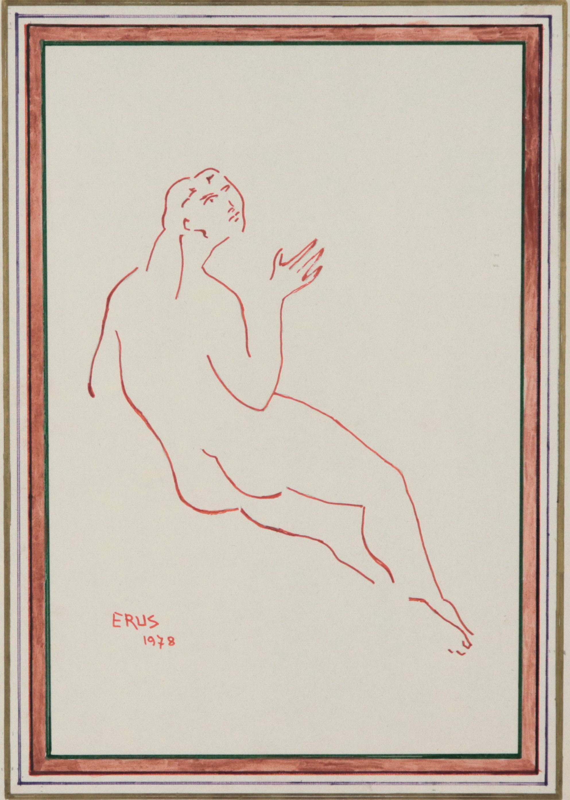 Firmato Erus 1978. "Nudo di donna"