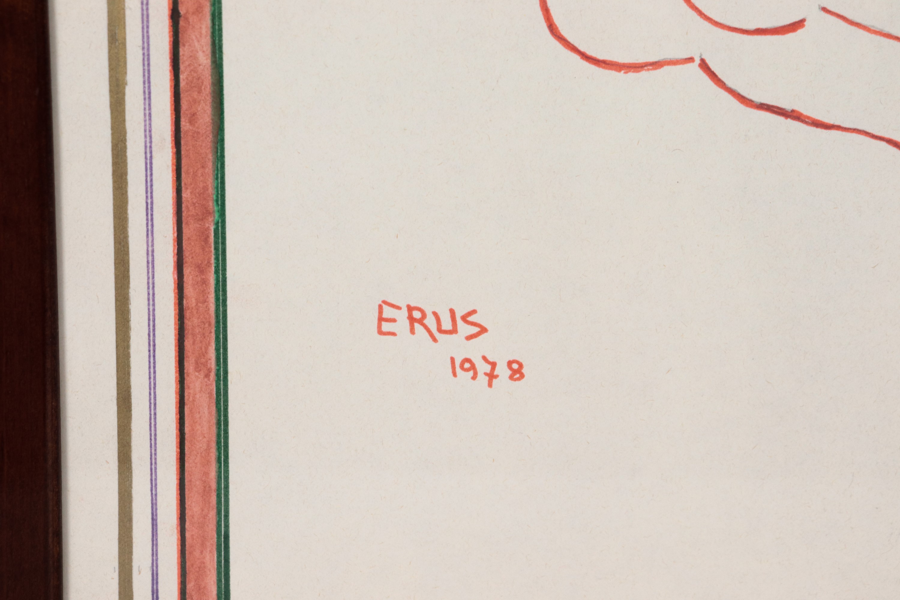 Firmato Erus 1978. "Nudo di donna"