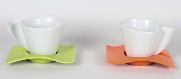 Coppia di tazze in porcellana “Home-Trento”