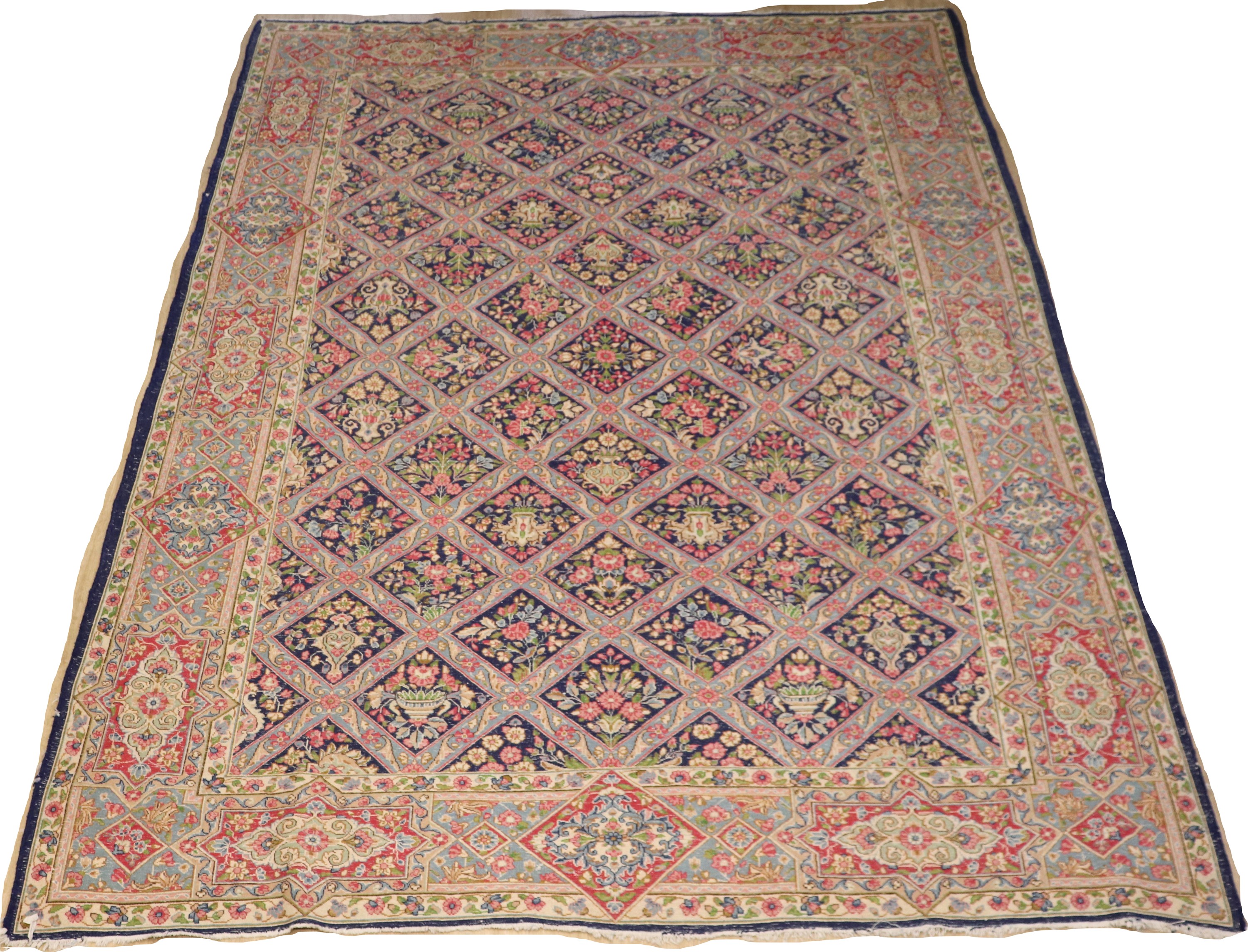 Tappeto persiano Baluch a disegni geometrici floreali, M. 3 x 2,13