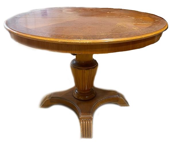 Low table from the Biedermeier line in satin wood and thuja root