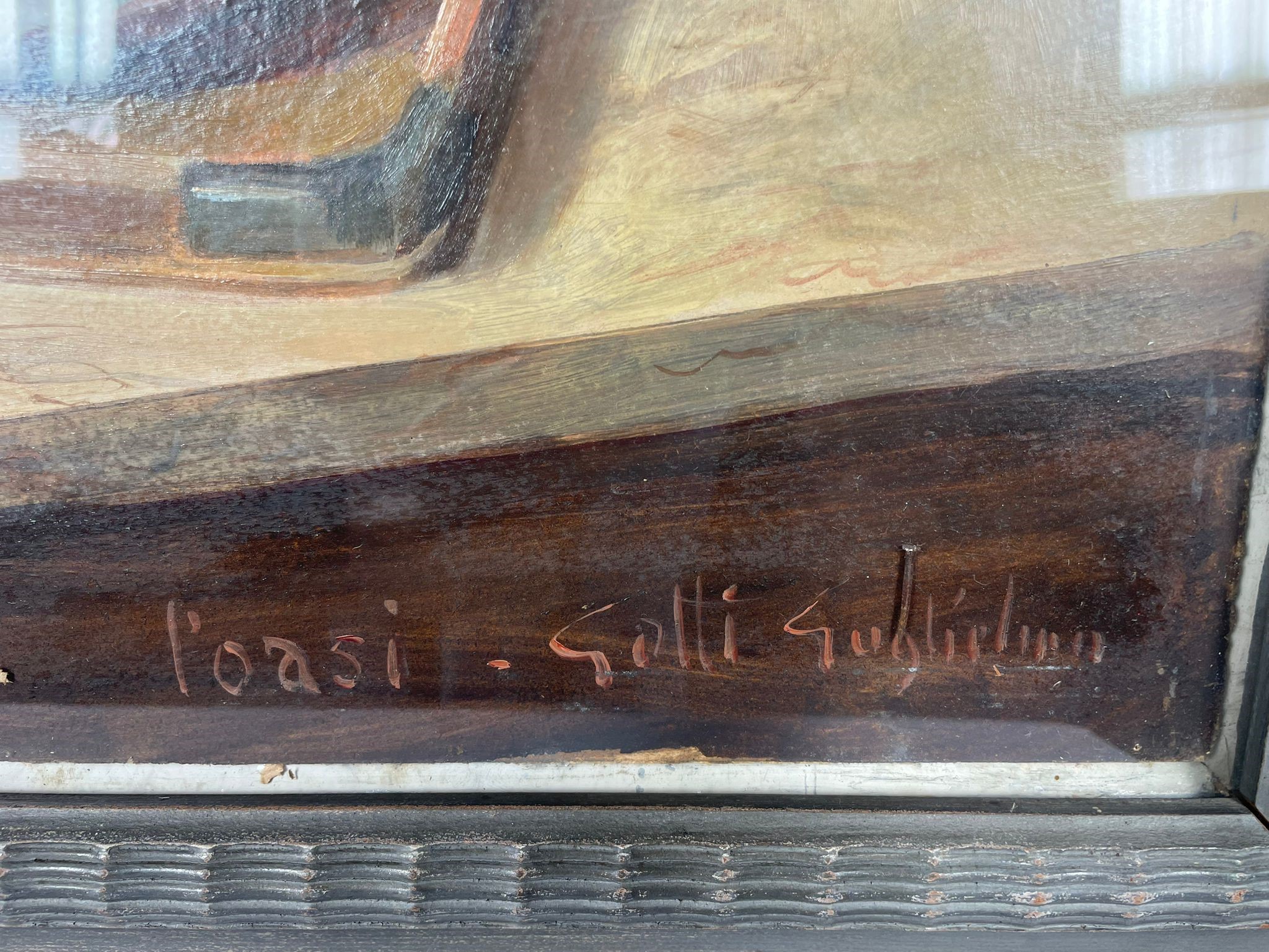 "L'oasi, natura morta con vasellame e tazza"