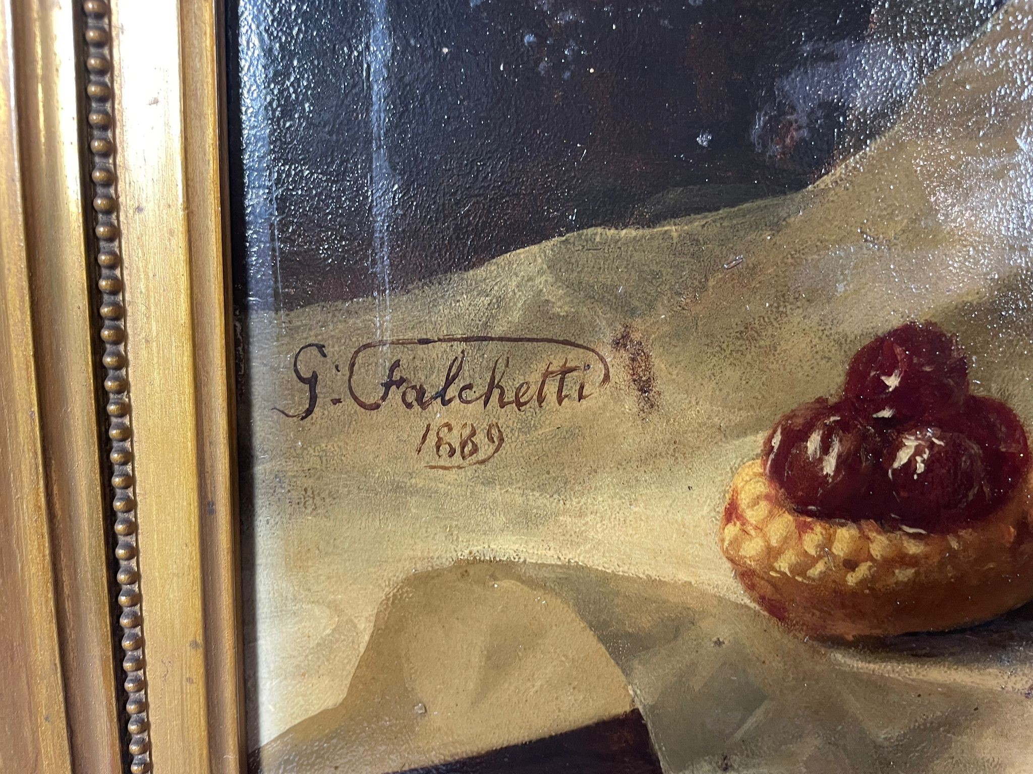 "Nature morte di frutta e vasellame"