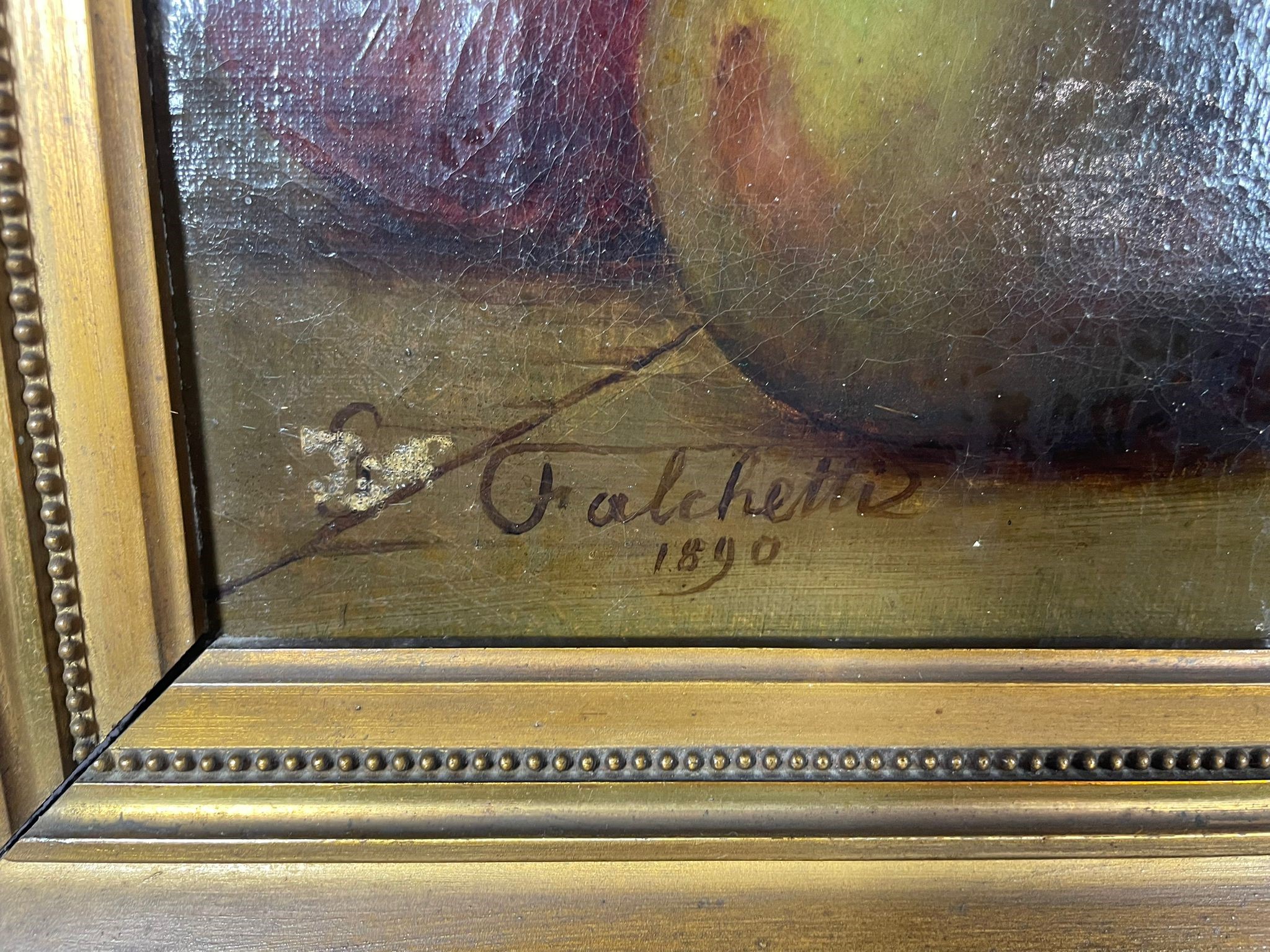 "Nature morte di frutta e vasellame"