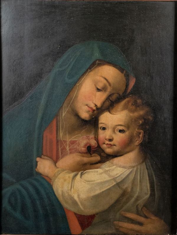 Pittore Italiano Fine XVIII Secolo - &quot;Madonna con Bambino&quot;