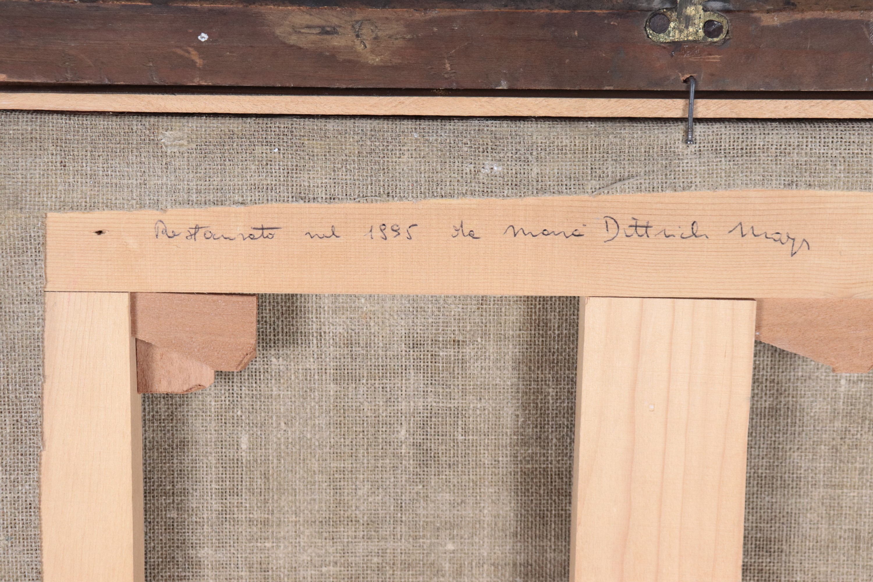 "Ruderi con mulino, pittore e la modella"