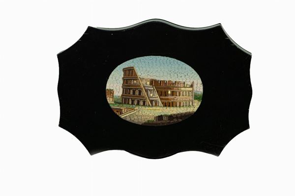 Fermacarte in marmo nero del Belgio