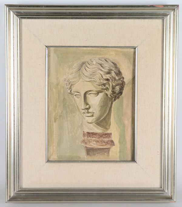 Pittore Italiano Inizio XX Secolo - "Testa di Apollo"